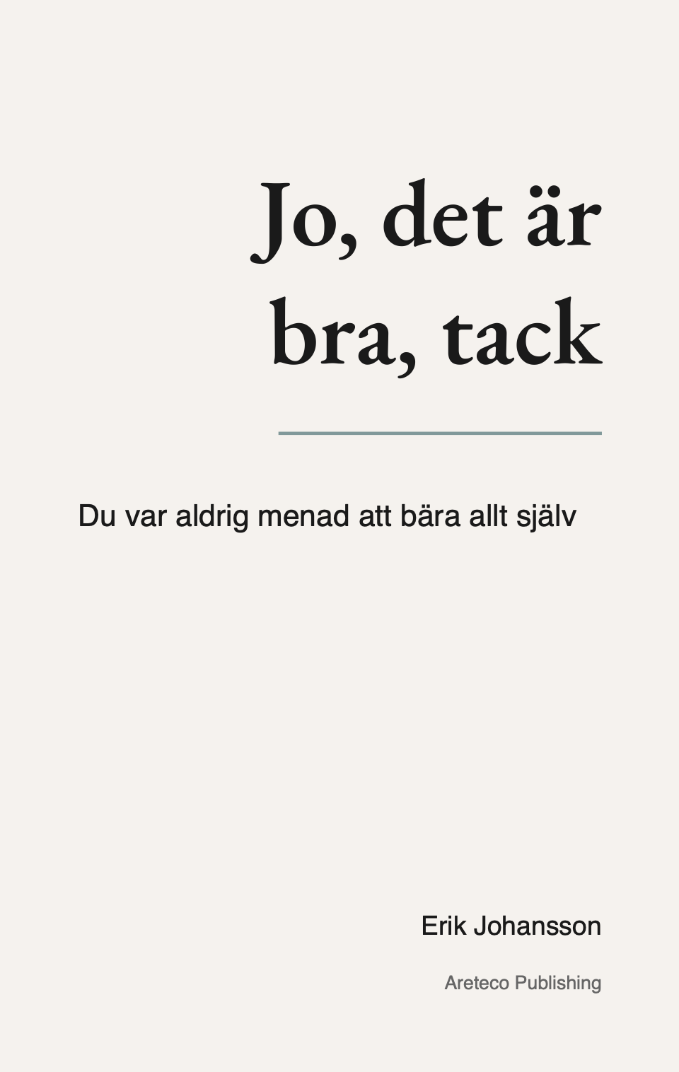 Omslag till Jo, det är bra, tack